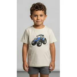 blue seven T-Shirt BLUE SEVEN, Jungen, Gr. 128, kiesel, Single Jersey, Obermaterial: 100% Baumwolle, bedruckt, unifarben, Basic normal, Rundhals, Shirts T-Shirt, Basic-Passform, mit Druckapplikation, unifarben oder bedruckt
