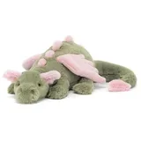 Jellycat Malachy Dragon Plush Toy Pink Green Dragon Toys Kids Gifts New