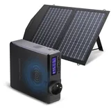 ALLPOWERS Tragbarer Powerstation 200W / 154Wh Akku Solar Generator Generatoren mit 60W Faltbares Solarpanel Backup Batterie Stromversorgung für Camping fischen im Freien Reisen Emergency Mobilphone