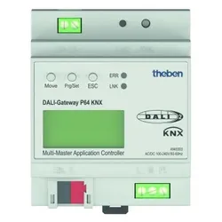 Theben 4940303 Multi-Master Application-Controller als Schnittstelle DALI und KNX, DALI-2 zertifiziert DALI Gateway P64 KNX