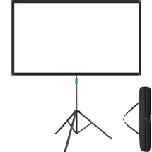 Tectake tectake® Beamer-Leinwand, für 4K, HD, Ultra HD und Full HD, Gain-Faktor 1,0, reißfester Terylenestoff, faltenfrei gespannt, Format 16:9, 60”