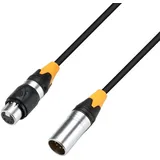 Adam Hall DGH 0300 IP65 DMX XLR male auf 5-Pol XLR female, Schwarz
