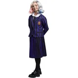 Chaks Wednesday Kostüm Enid für Kinder | Schuluniform Schwarz Lila - Addams Family 140