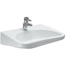 Laufen Waschtisch barrierefrei REHAB 550x660x190mm, Weiß, 1 Hahnloch, ohne Überlauf H8106030001041
