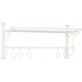 Ambiente Haus Garderobenleiste mit Regal 53 cm Weiß