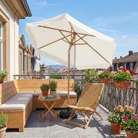 Sekey Sonnenschirm Ø 200 cm Weiß