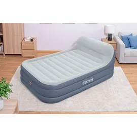 BESTWAY Tritech Doppelluftbett SleekFlowTM mit Kopfteil & integrierter Elektropumpe 226 x 152 x 84 cm
