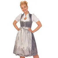 MarJo Dirndl Midi Dirndl 2tlg. - ROMILDA - silber silberfarben