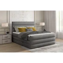 aea Luxus Boxspring Bett 140/160/180 x 200 cm Grau