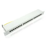 helos Patch Panel RJ-45 X 24 1U Grau RAL 7035 48,3 cm (19")