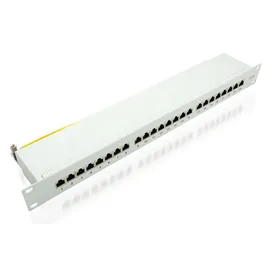 helos Patch Panel RJ-45 X 24 1U Grau RAL 7035 48,3 cm (19")