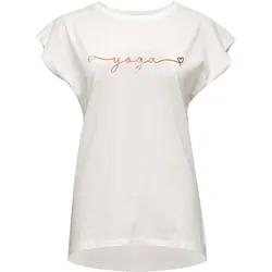 Yoga T-Shirt Batwing Yoga Yoga Damen Weiß YOGISTAR klein