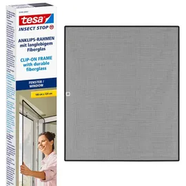 Tesa Insect Stop Clip On Anklipsrahmen-Fliegengitter 120x140cm anthrazit (55360-00001-00)