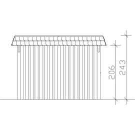 SKANHOLZ Skan Holz Carport Wendland mit Abstellraum 362 x 870 cm EPDM-Dach