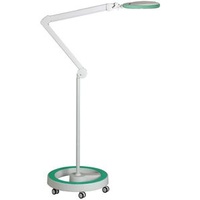 Lumeno Lupenleuchte 7218 MKIII, mit Rollstativ, 8 Dioptrien (3-fach), LED, Linsen-Ø: 127 mm, Gehäuse: grün