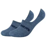 SKECHERS Sportsocken Unisex 2PPK Mesh Ventilation Footies Socks blau 35/38