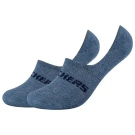 SKECHERS Sportsocken Unisex 2PPK Mesh Ventilation Footies Socks blau 35/38