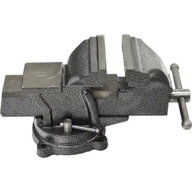 tooltek GEKO | Schraubstock, mit Amboss, 125mm Spannweite, Tischschraubstock drehbar 360
