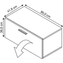 Röhr-Bush röhr Wandregal quantum weiß, hellgrau 80,0 x 41,9 x 36,0 cm