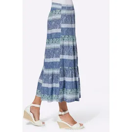 Classic Basics Stufenrock Damen Paisley Rauchblau/Kalkmint Bedruckt 27