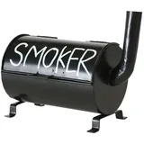 Boltze Aschenbecher Smoker (Sturmaschenbecher aus Metall, 20x10 cm, Geschenkidee für Raucher, Farbe schwarz) 1011188