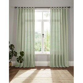 andas Vorhang »Elby 1«, (1 St.), transparent, basic, monochrom, bis 295 cm Länge grün