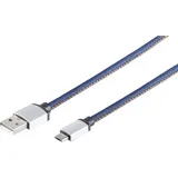 s/conn S-Conn 14-50029, USB A, Micro-USB B, USB 2.0, 480 Mbit/s, Blau