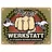 speecheese Metallschild Papas Werkstatt Metallschild im rostigen Retrolook Schild Blechschild 28 x 21 cm | 21 cm