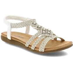 Weiße Sandalen Artiker Flache Schuhe, 36