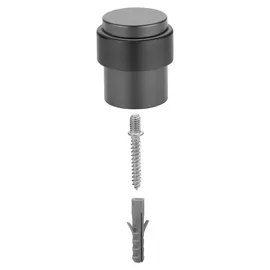 SOTech Türstopper Thor Ø 36 mm schwarz – Bodenmontage (8 Stück) - Schwarz