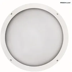 Frisch-Licht LED Außenwandleuchte Ø39,5cm, IP65, 24W, 3000K, 3000lm, rund, weiß FL-AL20302.3083