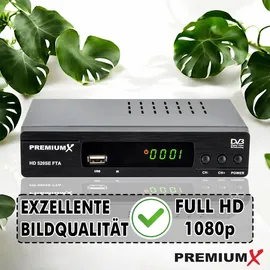 Premium X PremiumX HD 520SE FTA Digital SAT Receiver DVB-S2 HDMI SCART USB Multimedia-Player, Astra Hotbird vorprogrammiert