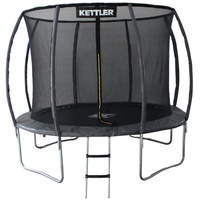 KETTLER Outdoor Trampolin Jump 305 I Gartentrampolin mit Sicherheitsnetz & 305 cm Durchmesser I Wetterfestes Familien-Trampolin mit Schutzrandabdeckung und Leiter I Hohe Belastbarkeit bis 150 kg