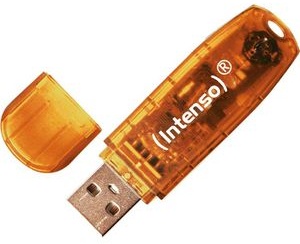 Intenso Rainbow Line 64 GB USB-Stick, orange, 187x, bis 28 MB/s