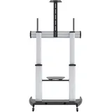 Manhattan Premium TV-Ständer 122 cm Silber/Schwarz Aluminium