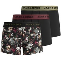 JACK & JONES Herren Jacflower Micro Fiber 3 Pack Schwarz, XL