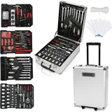 Werkzeugkoffer 1031 teilig Werkzeugkasten Alu Werkzeugkiste Set abschließbar Werkzeugtasche Werkzeug-Trolley 4 Ebenen Werkzeugtrolley - Hengda