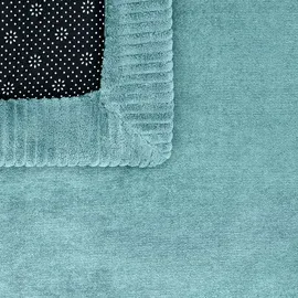 TT Home Krabbelmatte Babyzimmer Teppich Spielmatte Kinder Unifarben Rutschfest Flauschig Farbe: Blau,