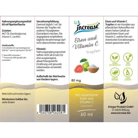 increase naturally Liposomale Eisen und Vitamin C Tropfen 180 ml