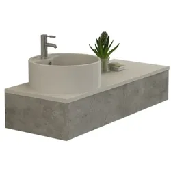 Jet-Line Waschbecken Waschtisch Badmöbel Badset BIEL Betonoptik