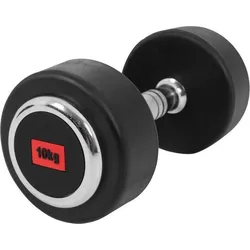 Kurzhantel Profi Gummi 2.5-50 KG SCHWARZ|ROT|silber 10kg