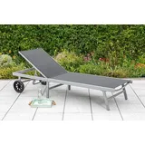MX Alu Gartenliege Tessin Poolliege Relaxliege Strandliege Balkonliege Liege