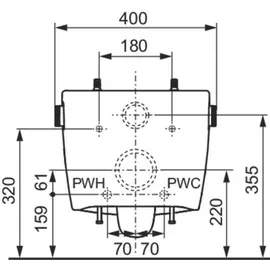 TECE TECEneo Dusch-WC mit WC-Sitz Weiß spülrandlos