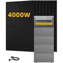 Anker SOLIX Solarbank 3 E2700 Pro 8,1 kWh inkl. 2x BP2700 Erweiterungsakku + 8x 500W Solarmodule + 5x Smart Plug