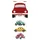 BRISA VW Collection - Volkswagen Kühlschrank-Büro-Pinnwand-Magnete mit Käfer/Beetle Motiven (3er Set/Spezialfahrzeuge/Bunt)