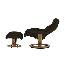 Stressless Relaxsessel Leder 77 x 108 x 76 cm Braun mit Hocker