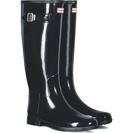Hunter Damen Womens Refined Tall Gloss Kniehohe Stiefel, schwarz, 39 EU – 39