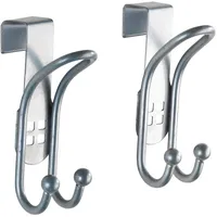 Wenko Türhaken Lochdesign 2er Set Silber