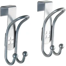 Wenko Türhaken Lochdesign 2er Set Silber