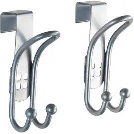 Wenko Türhaken Lochdesign 2er Set Silber